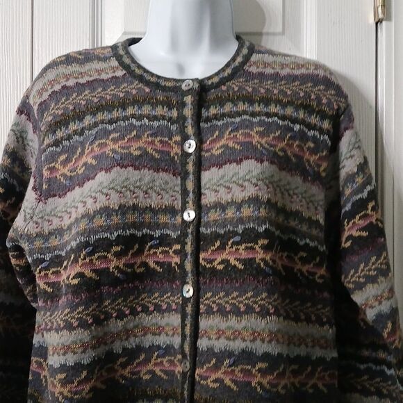 Talbots petites lambswool blend button down cardigan Sz PM NWOT - Picture 3 of 8